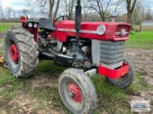 Massey Ferguson 175 diesel tractor. Finish mower and attachments NOT included. Additional consignor.