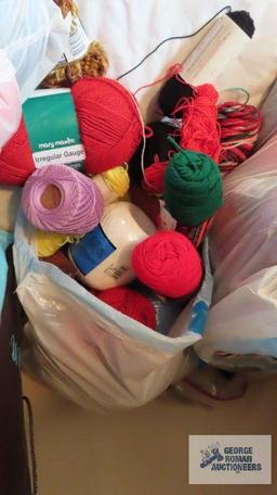 Large assortment of yarn and thread