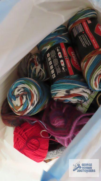 Large assortment of yarn and thread