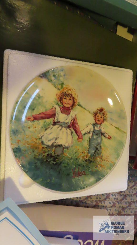 Large collection of plates including Holly Hobbie,...Charles Dickens Christmas limited edition plate