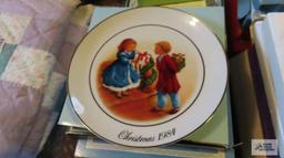 Large collection of plates including Holly Hobbie,...Charles Dickens Christmas limited edition plate