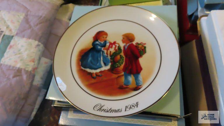 Large collection of plates including Holly Hobbie,...Charles Dickens Christmas limited edition plate