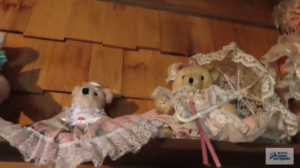 Decorative boxes and tins and assorted teddy bears