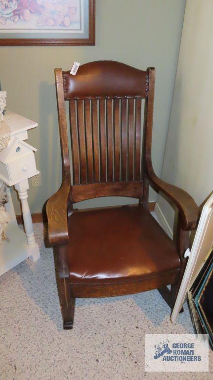 Vintage oak rocker