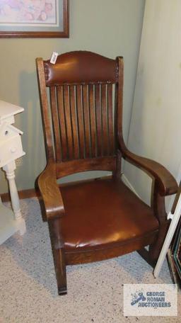 Vintage oak rocker