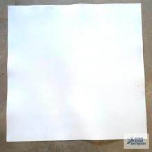 (12) White PTFE virgin teflon sheets, 1/16 inch thick, 48 inches x 48 inches sheets.