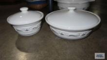 Longaberger Pottery (2) casseroles
