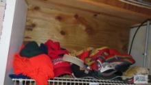 lot of hats, gloves, and etc