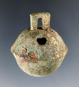 Heavily patinated 1 3/4" Metal Bell found at the White Springs Site in Geneva, New York.