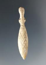 Rare! Highly incised Duck Effigy made from Shell with very nice detail.  Great Gully Site. NY.