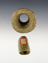 Pair of beautifully made Pre-Columbian artifacts including a large 2" diameter Ear Flare .