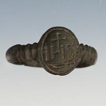 3/4" Jesuit Ring in very nice condition. Recovered at the Power House Site in Lima, New York.