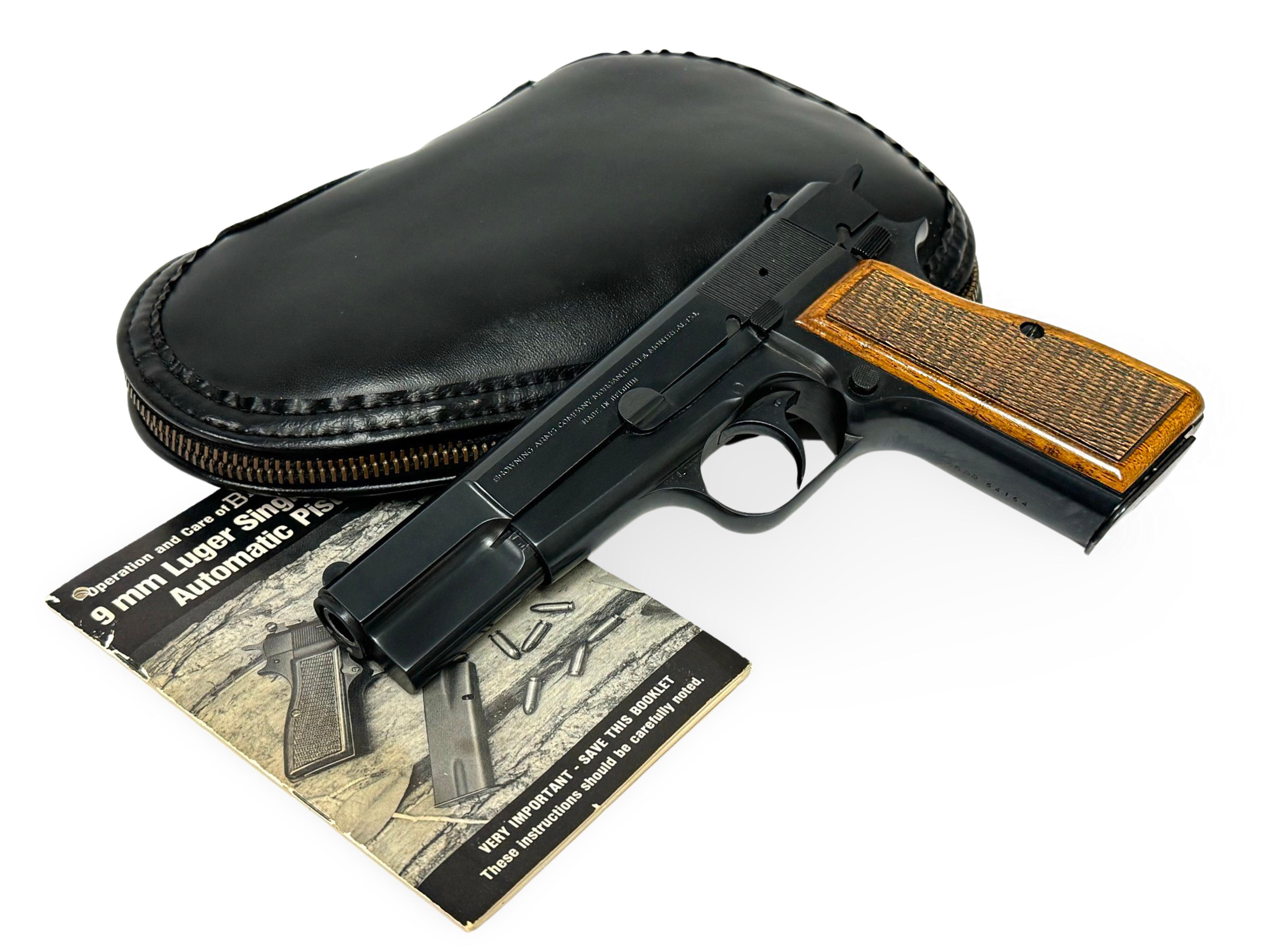 New 1977 Belgium FN Browning Hi Power 9MM Semi-Automatic Pistol in Factory Soft Case