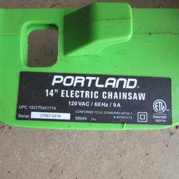 Portland Electric Blower and Chain Saw