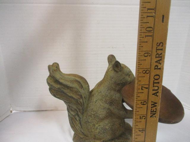 Cast Metal Squirrel Bird Feeder/Nut Dish