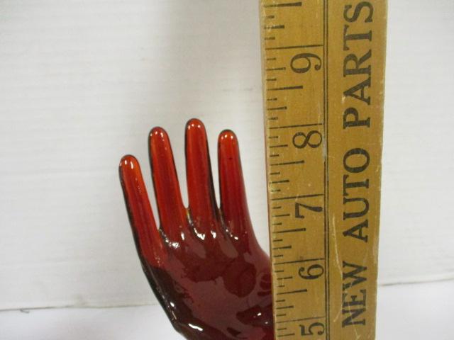 Ruby Red Glass Hand Display