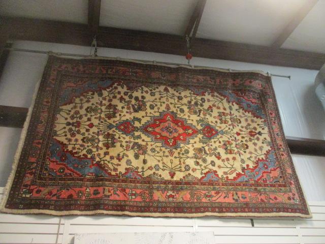 Vintage Persian Style Hand Knotted Wool Area Rug