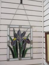 Stained Glass Iris Panel