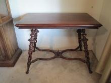 Antique Table with Carved Legs