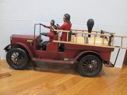 Decorative Vintage Style Fire Dept. Water Truck