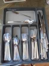 45 Pieces of Wallace Stainless Flatware in madesmart Silverware Tray