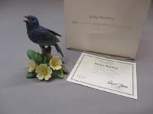 1993 Lenox "Indigo Bunting" Fine Porcelain Bird Figurine 4 1/2"