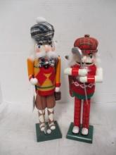 Lot of 2 Golfer Nutcrackers