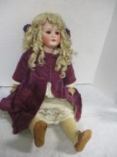 Poseable Porcelain Head Victorian Doll w/Composite Body