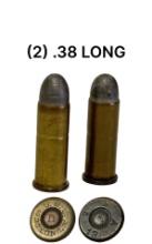 (2) .38 LONG Cartridges