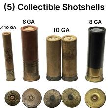 (5) Colletible Shotshells - .410 GA | (2) 8 GA | (2) 10 GA