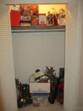 Large Lot of Christmas Items in Closet