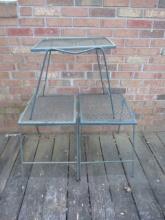 Three Metal Mesh Top Tables