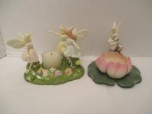 Two Partylite Figural Votive Holders