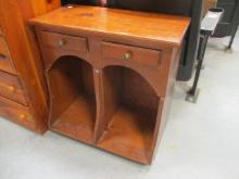 Pine Side Table with 2 Drawers