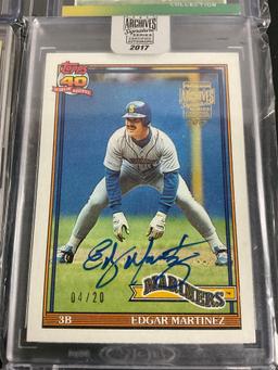 Collection of 4 Signed Baseball Cards incl. 3x Harold Reynolds & 1 Edgar Martinez - See pics