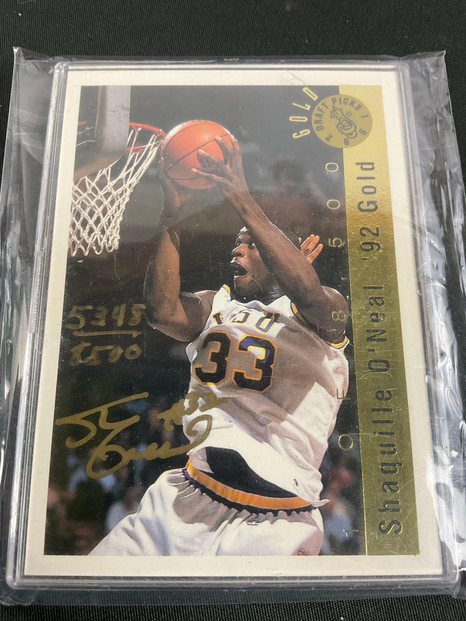 1992 Shaquille O'Neal Classic Gold Rookie RC Autographed Card LE 5348/8500