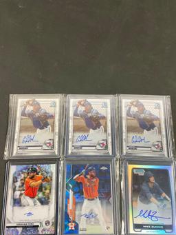 Collection of 8 Topps Mainly Bowman Chrome Signed Baseball cards &1 unsigned incl 3 Gabriel Moreno