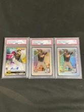 Trio of Robert Hassell Graded Baseball Cards - One is signed - All graded Mint 9 - See pics