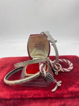 4x vintage & modern sterling silver or sterling element bracelets - 69 grams ttw