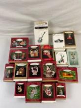 18 pcs Vintage Hallmark Keepsake Christmas Ornament Assortment. Original Boxes. See pics.