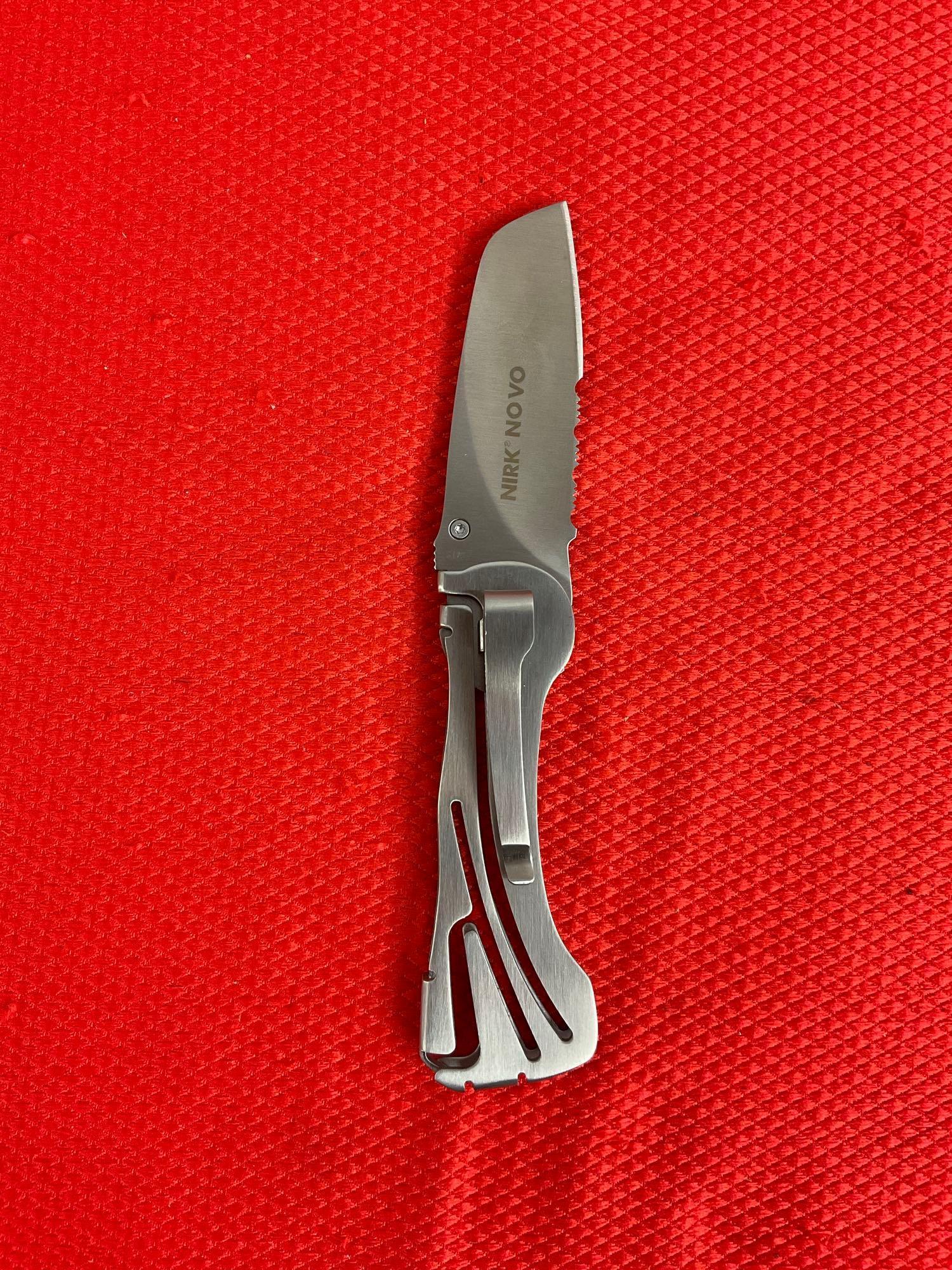 CRKT Klecker NIRK NOVO 2.75" 420J2 Steel Folding Knife w/ Brushed Frame Model 5175. NIB. See pics.