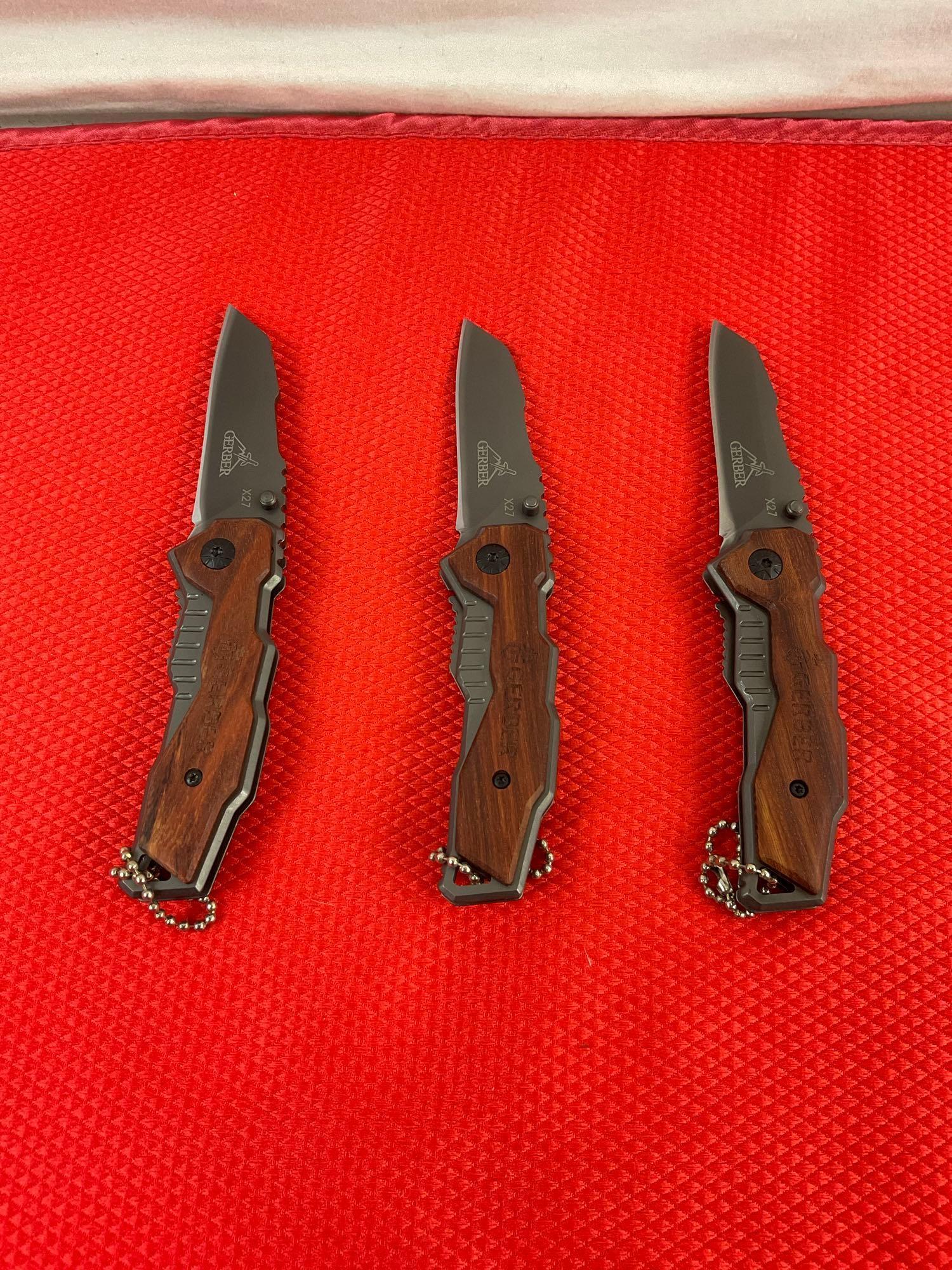 3 pcs Gerber Mini-Remix 2" Blade Knives Model No. 22-30-000164. NIB. See pics.