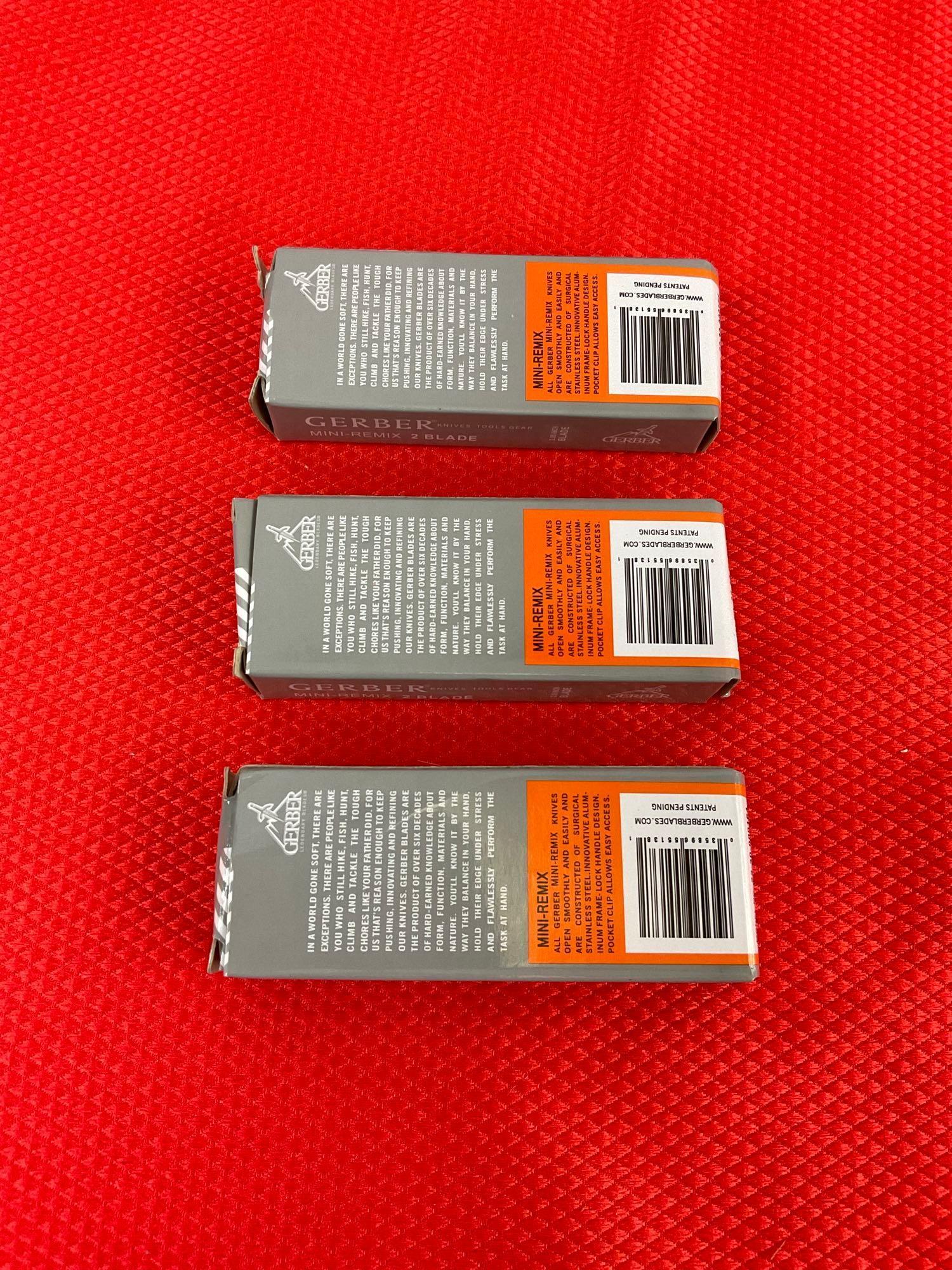 3 pcs Gerber Mini-Remix 2" Blade Knives Model No. 22-30-000164. NIB. See pics.