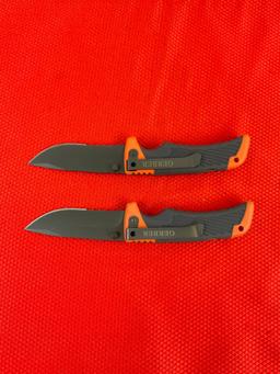 2 pcs Gerber Bear Grylls 3" Scout Folding Pocket Knives Model No. 30-000386. NIB. See pics.