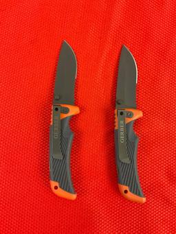 2 pcs Gerber Bear Grylls 3" Scout Folding Pocket Knives Model No. 30-000386. NIB. See pics.