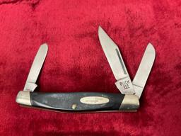 Pair of Model 303 Buck Cadet Folding Triple Blade Pocket Knives