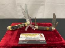 Vintage Pair of Scouting Folding Knives, Camillus Knife & Uncle Henry Schrade 285UHBSA