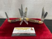 Pair of Schrade Uncle Henry Folding Pocket Knives, Stockman Triple Blade models 885UH & 897UH