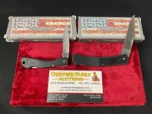 Pair of NIB plastic handle Case Knives, 059L SS & LT1405L