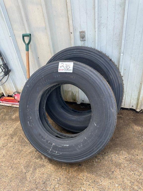 New (2) 11R24.5 Retread Trailer Tires